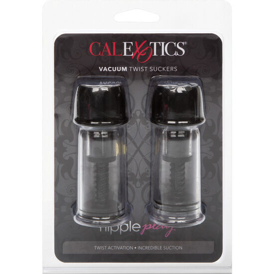 CALEXOTICS - VENTOSA DE SUCÇÃO DE MAMILOS VACCUM TWIST PRETA