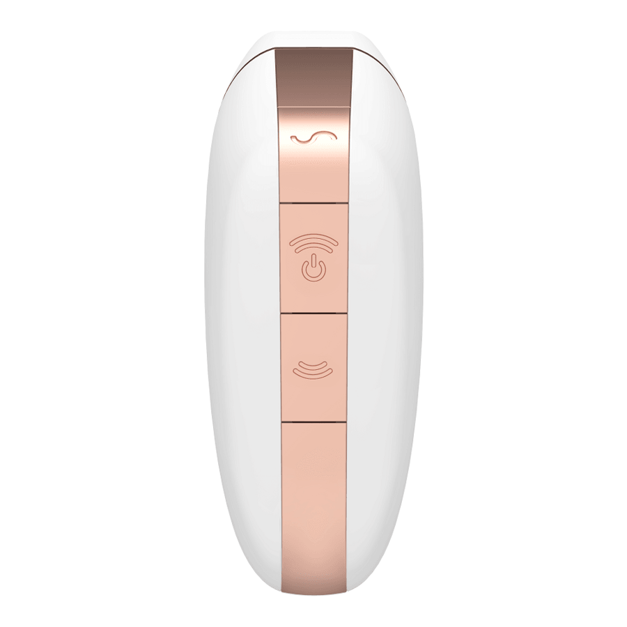 SATISFYER LOVE TRIANGLE AIR PULSE STIMULATOR & VIBRATOR - WHITE