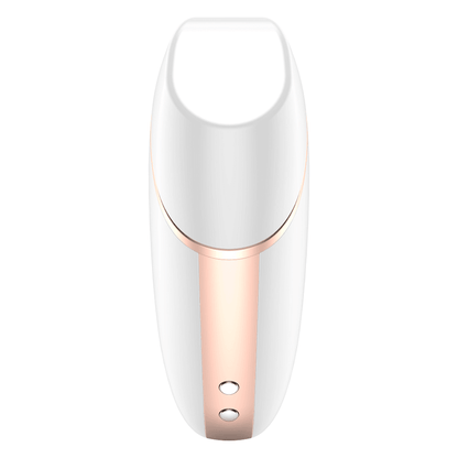 SATISFYER LOVE TRIANGLE AIR PULSE STIMULATOR & VIBRATOR - WHITE