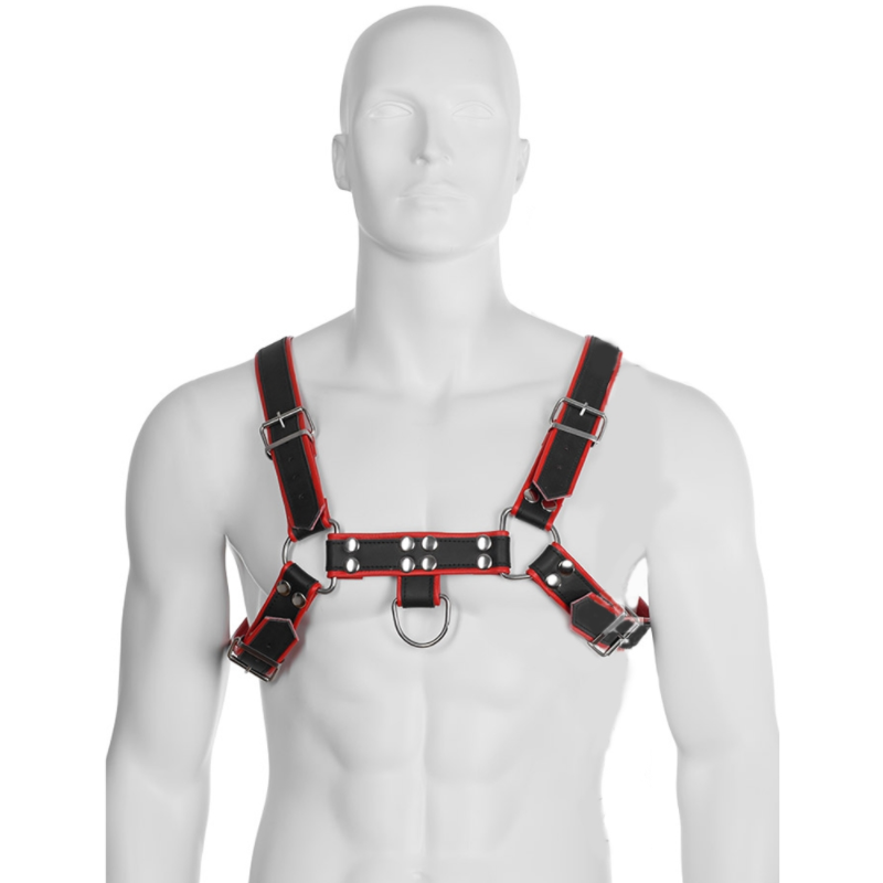 LEATHER BODY - CORRENTE ARNES III PRETO/VERMELHO
