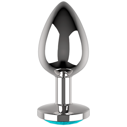 COQUETTE CHIC DESIRE - ANAL PLUG METAL AZUL COR TAMANHO L 4 X 9 CM