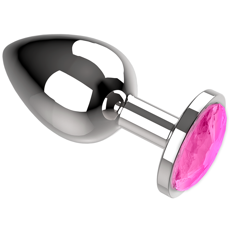 COQUETTE CHIC DESIRE - ANAL PLUG METAL COR ROSA TAMANHO L 4 X 9 CM