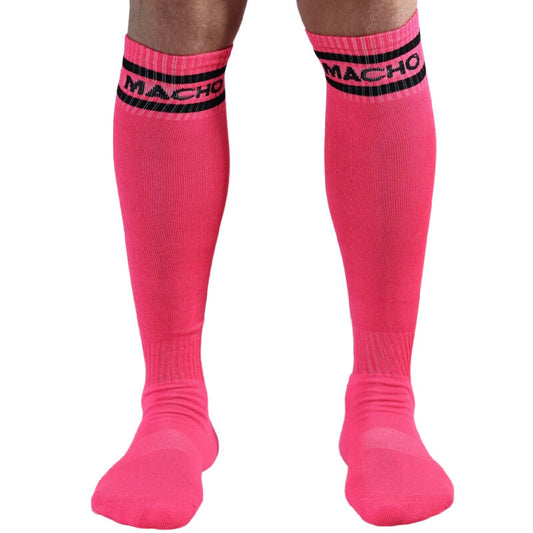MACHO - MEIAS COMPRIDAS TAMANHO ÚNICO ROSA
