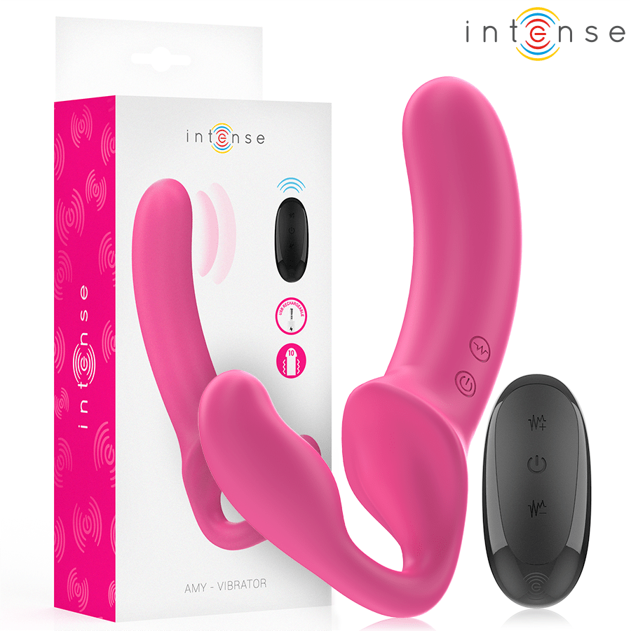 INTENSE - AMY DOUBLE VIBRATOR 20 CM PINK REMOTE CONTROL - Infernum Store