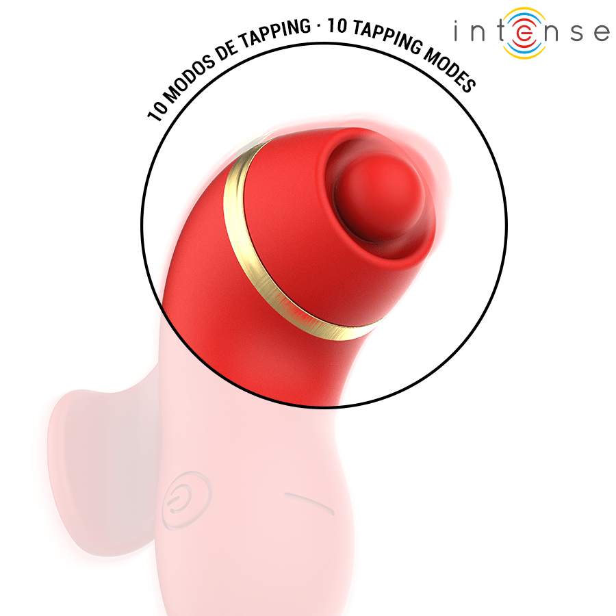 INTENSE - ESTIMULADOR DE PATTY COM 4 PONTAS, SUCÇÃO, TOQUES, CÓCEGAS E LAMBIDAS - Infernum Store