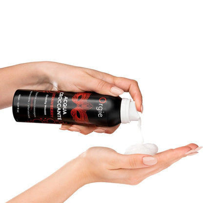 ORGIE ACQUA CROCCANTE CRACKELING MASSAGE FOAM STRAWBERRY 150ML - Infernum Store