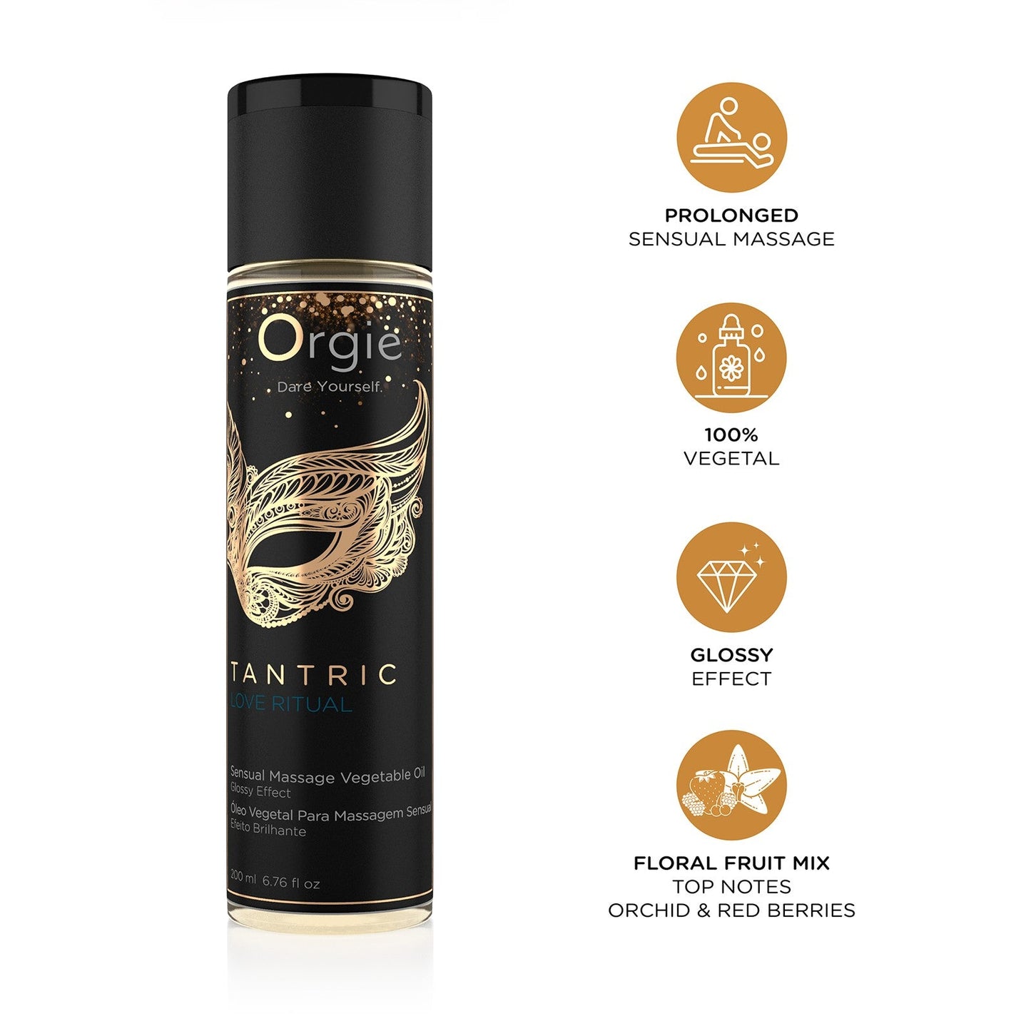 ORGIE TANTRIC LOVE RITUAL - SHINING EFFECT MASSAGE OIL 200ML - Infernum Store