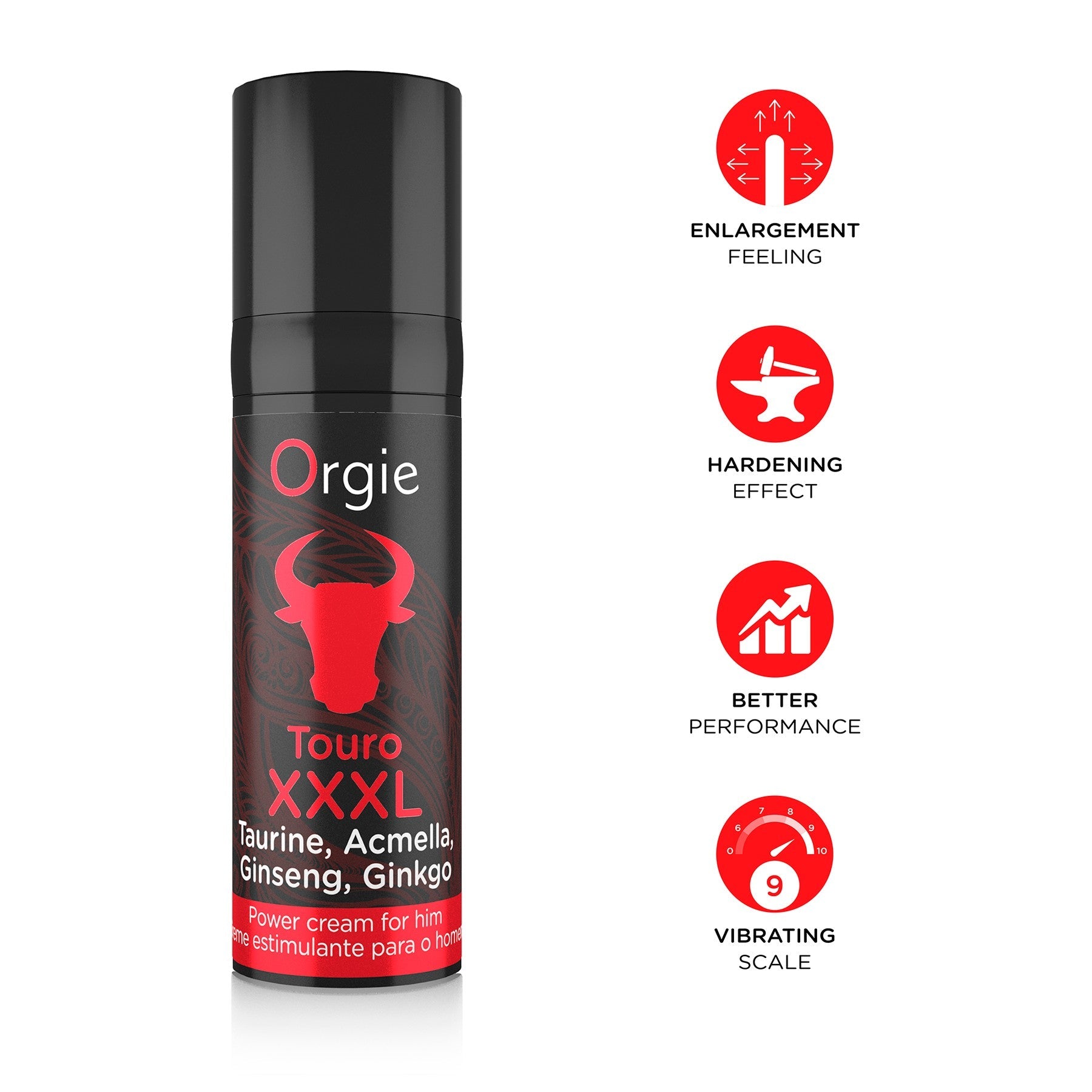 ORGIE TOURO XXXL ERECTION CREAM 15ML - Infernum Store