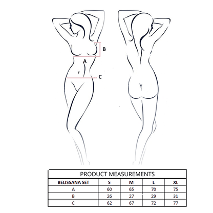 PASSION - CONJUNTO DE SUTIÃ + TANGA BELISSANA BRANCO G/GG - Infernum Store