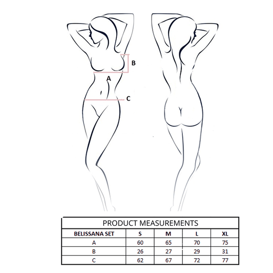 PASSION - CONJUNTO DE SUTIÃ + TANGA BELISSANA BRANCO G/GG - Infernum Store