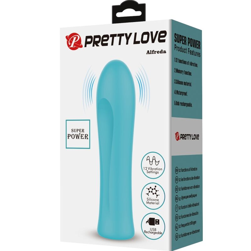 PRETTY LOVE - ALFREDA SUPER POWER VIBRATOR AQUA GREEN - Infernum Store