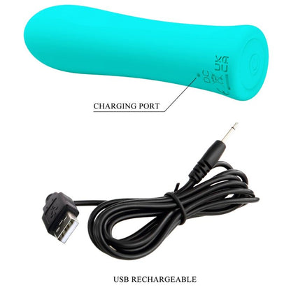 PRETTY LOVE - ALFREDA SUPER POWER VIBRATOR AQUA GREEN - Infernum Store