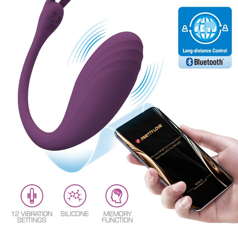PRETTY LOVE - CATALINA VIBRADOR APP CONTROLE REMOTO ROXO - Infernum Store