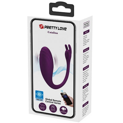PRETTY LOVE - CATALINA VIBRADOR APP CONTROLE REMOTO ROXO - Infernum Store