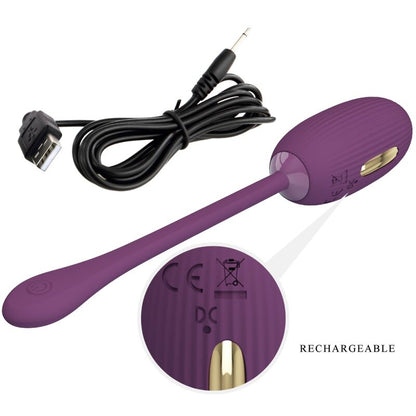 PRETTY LOVE - DOREEN PURPLE RECHARGEABLE VIBRATING EGG - Infernum Store