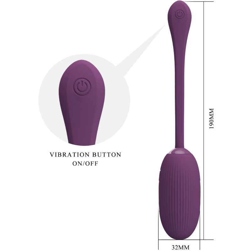 PRETTY LOVE - DOREEN PURPLE RECHARGEABLE VIBRATING EGG - Infernum Store
