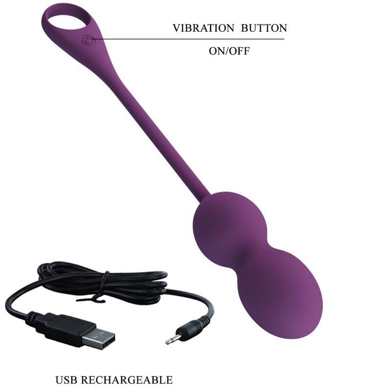 PRETTY LOVE - ELVIRA KEGEL BALLS APP CONTROLE REMOTO ROXO - Infernum Store
