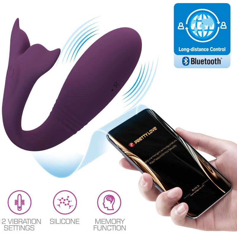 PRETTY LOVE - JAYLEEN VIBRADOR APP CONTROLE REMOTO ROXO - Infernum Store