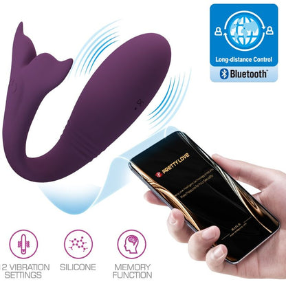 PRETTY LOVE - JAYLEEN VIBRADOR APP CONTROLE REMOTO ROXO - Infernum Store