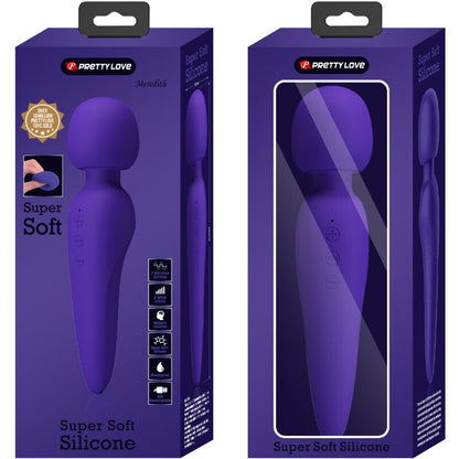 PRETTY LOVE - MAREDITH MASSAGER 12 MODOS DE VIBRAO ROXO - Infernum Store