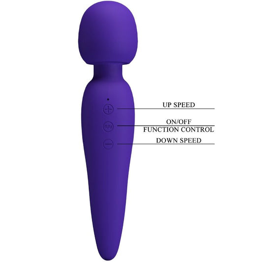 PRETTY LOVE - MAREDITH MASSAGER 12 MODOS DE VIBRAO ROXO - Infernum Store