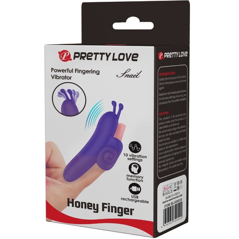 PRETTY LOVE - SNAIL POWERFUL PURPLE FINGER STIMULATOR - Infernum Store