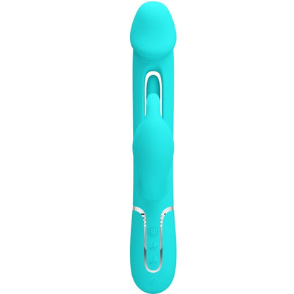 PRETTY LOVE - VIBRADOR COELHO DEJON 3 EM 1 MULTIFUNO AQUA VERDE - Infernum Store