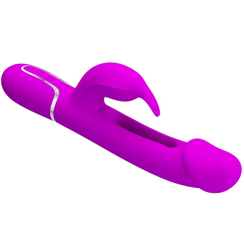 PRETTY LOVE - VIBRADOR COELHO DEJON 3 EM 1 MULTIFUNO FUCSIA - Infernum Store