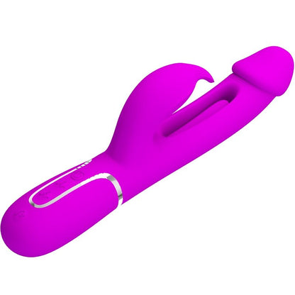 PRETTY LOVE - VIBRADOR COELHO DEJON 3 EM 1 MULTIFUNO FUCSIA - Infernum Store