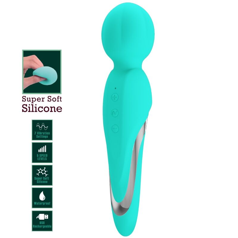 PRETTY LOVE - WALTER VIBRATOR WAND AQUA GREEN - Infernum Store