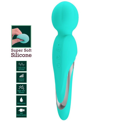 PRETTY LOVE - WALTER VIBRATOR WAND AQUA GREEN - Infernum Store