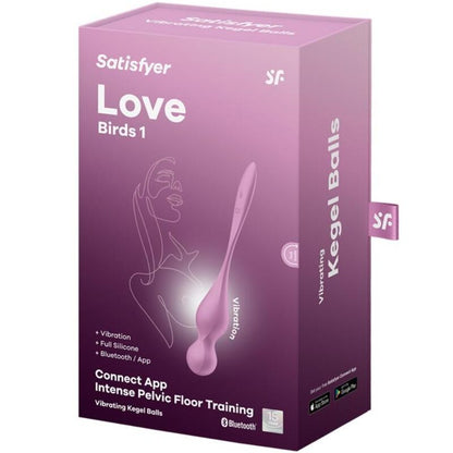 SATISFYER - BOLAS DE KEGEL VIBRANTES LOVE BIRDS ROSA - Infernum Store