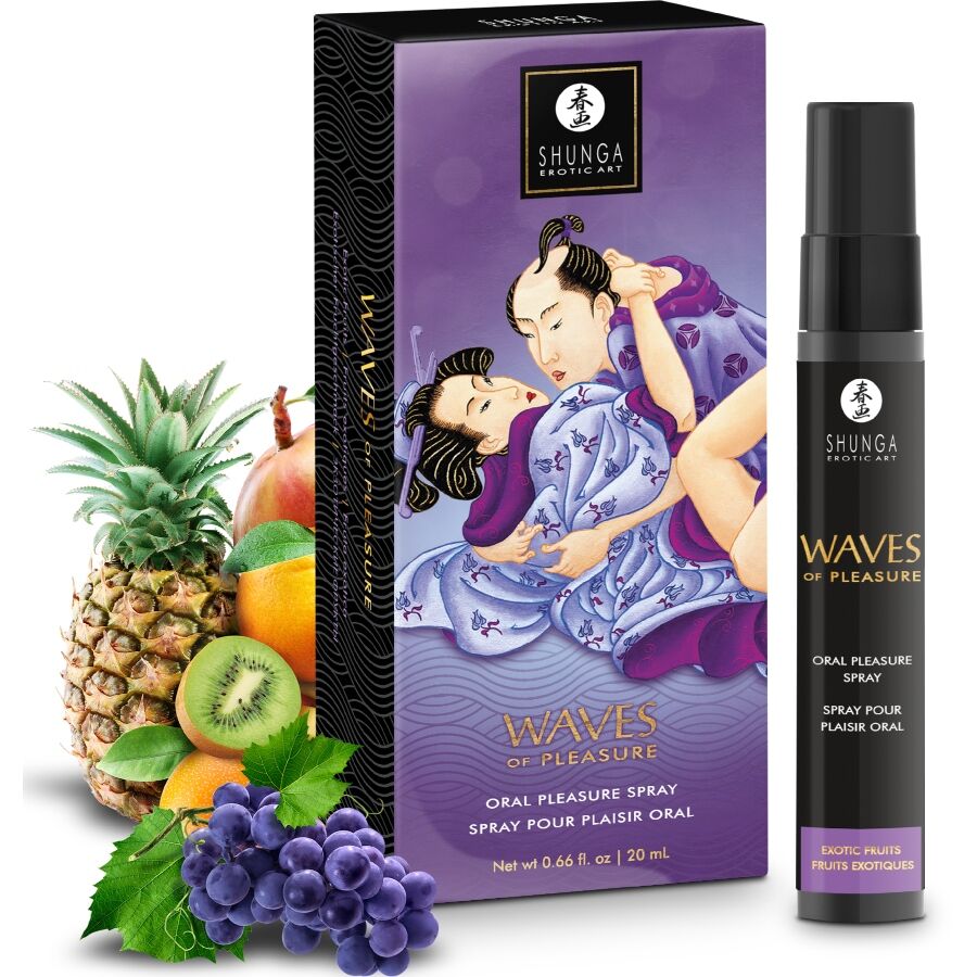 SHUNGA - WAVES PLEASURE SPRAY ORAL SEDUCTIVE EXOTIC FRUITS 20 ML - Infernum Store
